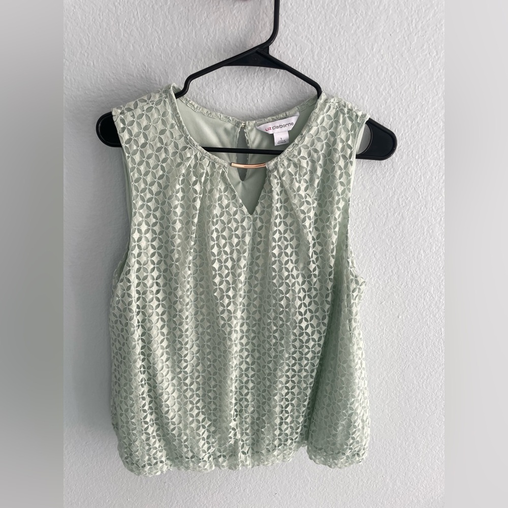 Liz Claiborne Women's Green Sleeveless Top